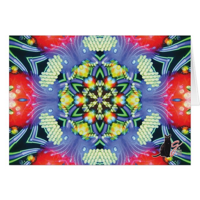 Magische Kaleidoskop-Gruß-Karte (Vorderseite (Horizontal))