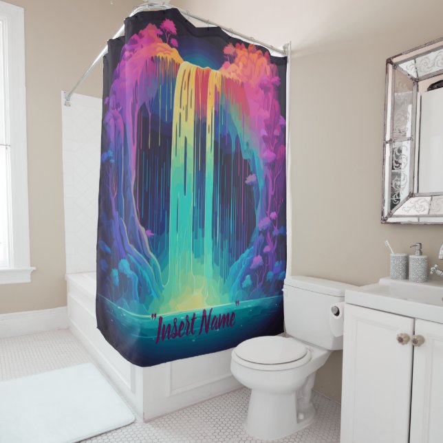 Magische Kaskade, fesselnde Ruhe Duschvorhang (Beispiel)