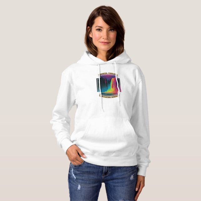 Magische Kaskade, fesselnde Ruhe Hoodie (Vorne ganz)