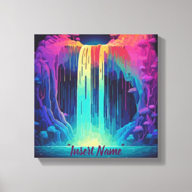 Magische Kaskade, fesselnde Ruhe Leinwanddruck (Vorderseite)