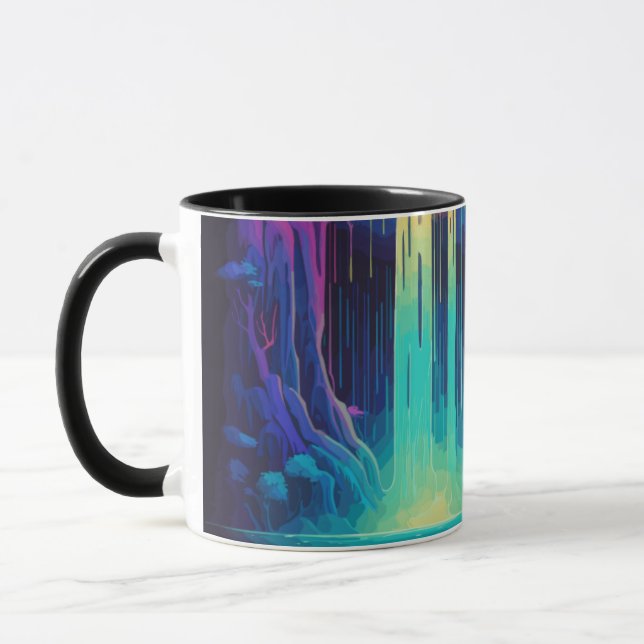 Magische Kaskade, fesselnde Ruhe Tasse (Links)
