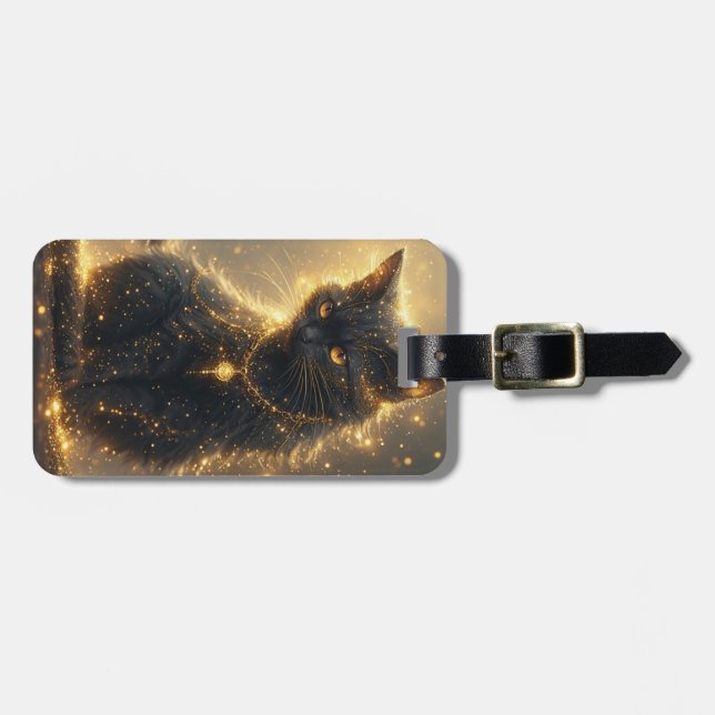 Magische Katze Gepäckanhänger (Vorderseite horizontal)