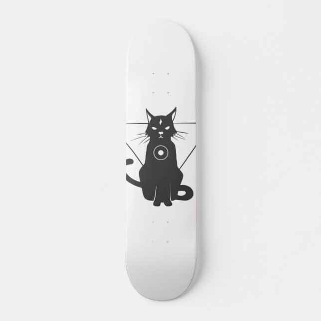 Magische Katzenfarbe - Silhouette auswählen Skateboard (Vorne)