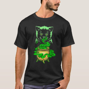 Magische Katzenhexe Okkult Alchemie Wicca Hexerei T-Shirt