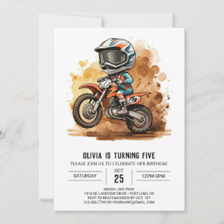 Magische Kinder-Motorrad Geburtstag Einladung