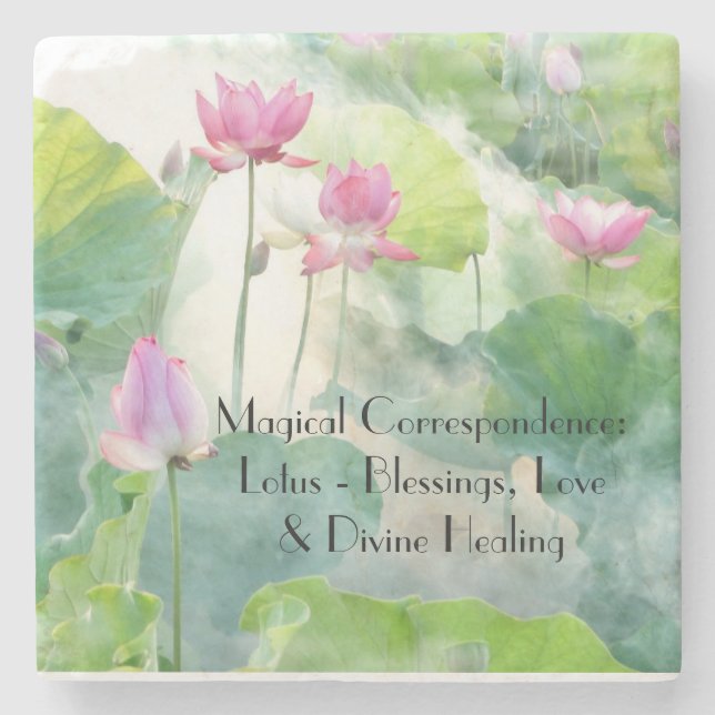 Magische Korrespondenz Coster: Lotus Steinuntersetzer (Vorderseite)
