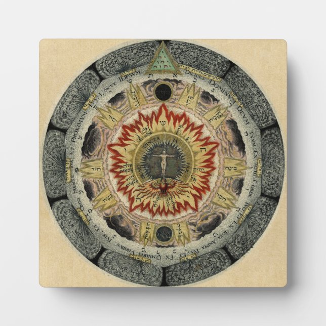 Magische kosmische Rose Mandala Fotoplatte (Vorderseite)