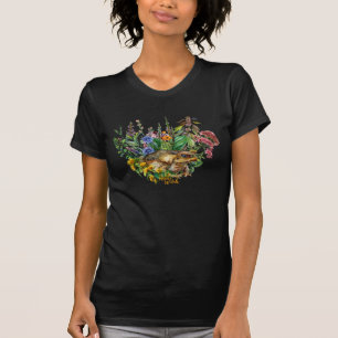 Magische Kräuterhexe mit Tote und Zutaten T-Shirt