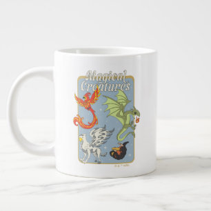 Magische Kreaturen Vintage-Grafik Jumbo-Tasse