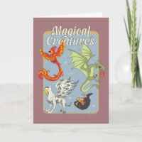 Magische Kreaturen Vintage-Grafik