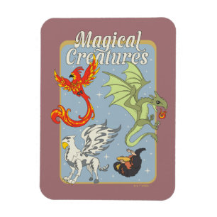 Magische Kreaturen Vintage-Grafik Magnet