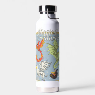 Magische Kreaturen Vintage Grafik Trinkflasche