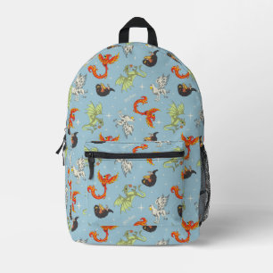 Magische Kreaturen Vintage-Muster Bedruckter Rucksack