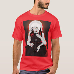Magische Kunst eines White Queen Moon and Night Wo T-Shirt