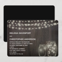 Magische Lampen & Mason Jars Wedite Einladung