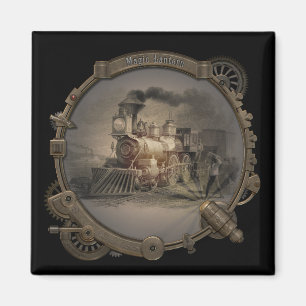 Magische Laterne - Steampunk Art-Rahmen Magnet