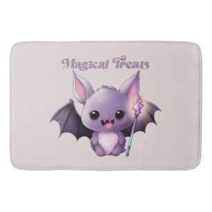 Magische Leckereien mit Niedlichen Fledermäusen Badematte