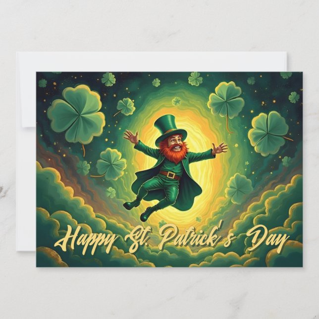 Magische Leprechaun St. Patrick's Day Kunst (Vorderseite)