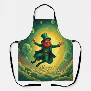 Magische Leprechaun St. Patrick's Day Kunst Schürze
