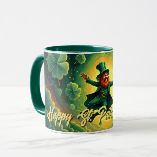 Magische Leprechaun St. Patrick's Day Kunst Tasse