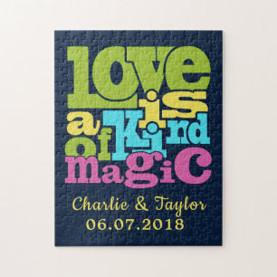 Magische Liebe individuellen Namen & Dattelpuzzle