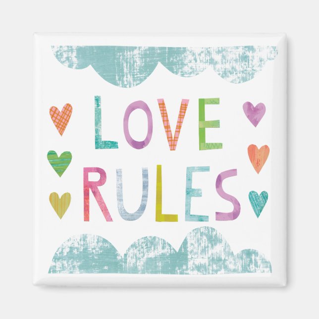 Magische Liebe Regeln mit Herz Magnet (Vorne)