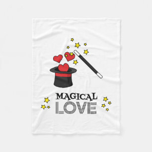 Magische Liebe - Schwarz Fleecedecke