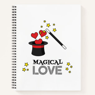Magische Liebe - Schwarz Notizbuch