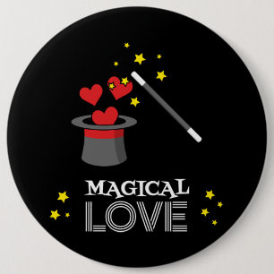 Magische Liebe - Weiß Button