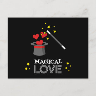 Magische Liebe - Weiß Feiertagspostkarte