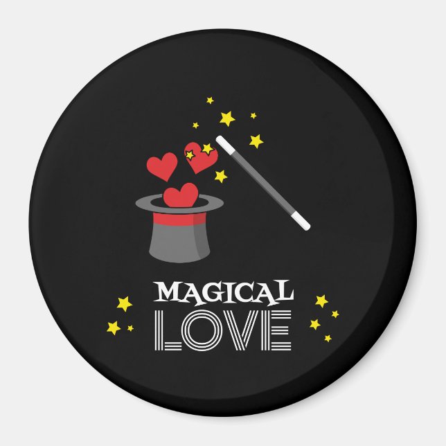 Magische Liebe - Weiß Magnet (Vorne)