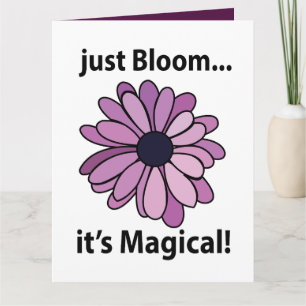 Magische Lila Blume blendet einfach ihre Magie Karte