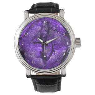Magische Lila Kristallkugel-Armbanduhr um Mitterna Armbanduhr