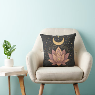 Magische Lotusblume Hippie Hexen Unisex Kissen
