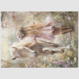 Magische Lüge Ihr Pferd Luna auf der Wiese Seidenpapier