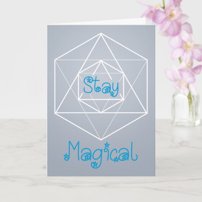 "Magische Magie Bleibe" Heilige Geometrie Karte (Orchidee)
