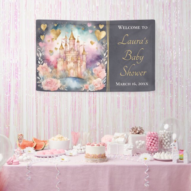 Magische Märchendusche Princess Begrüßung Banner (Party)