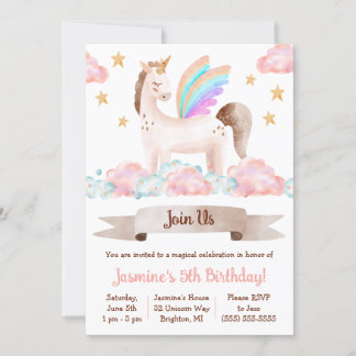 Magische, märchenhafte Geschichte, Einhorn, Geburt Einladung