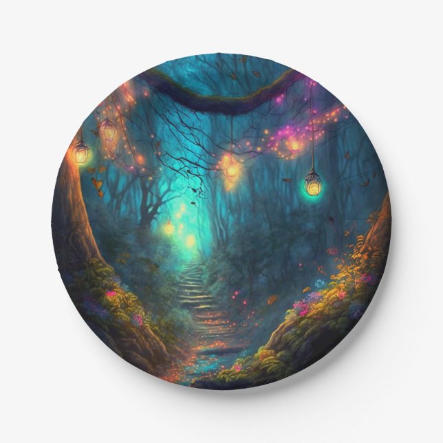 Magische Märchenprinzessin Fantasy Pixie Staub Par Pappteller (Vorderseite)