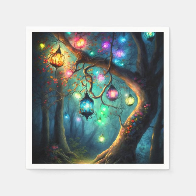 Magische Märchenprinzessin Fantasy Pixie Staub Par Serviette (Vorderseite)