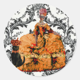 Magische Masquerade Maire Antoinette Halloween Runder Aufkleber