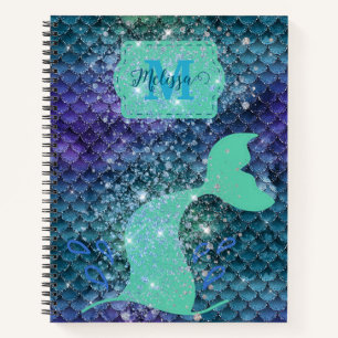 Magische Meerjungenskala Imitate Glitzer Girly Mon Notizbuch