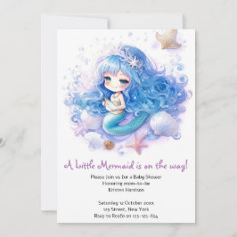 Magische Meerjungfrau Princess Babydusche Einladung