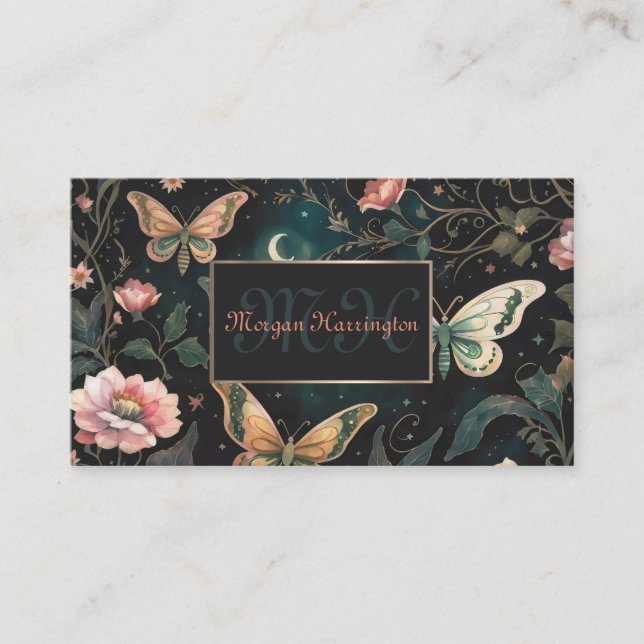 Magische Midnight Garden Business Card Visitenkarte (Vorderseite)