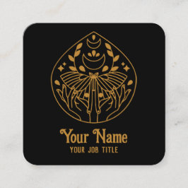 Magische Moon Moth Business Card Quadratische Visitenkarte
