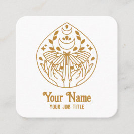 Magische Moon Moth Business Card Quadratische Visitenkarte