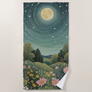 Magische Moonlit-Wiese Strandtuch