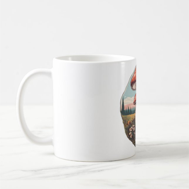 Magische Mushroom-Wiese D24 Kaffeetasse (Links)