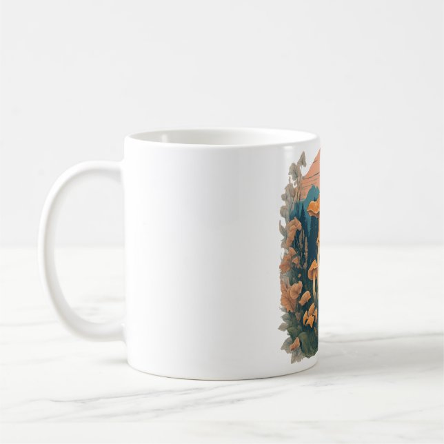 Magische Mushroom-Wiese D30 Kaffeetasse (Links)