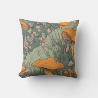 Magische Mushroom-Wiese D32 Kissen